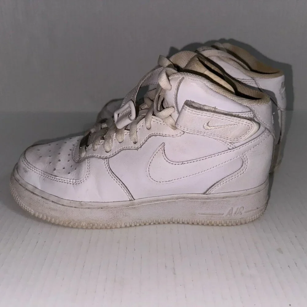Nike Air Force 1 Kids 6Y Womens 7.5 Triple White‎ Basketball Sneakers DH2933-111